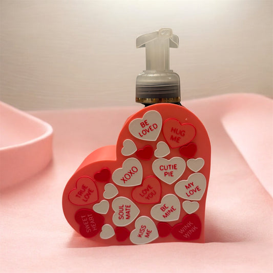 Valentine's Day Soap Holder for Bath & Body Works Foaming Soap, Heart Bathroom Decor, Seasonal Sink Accessory